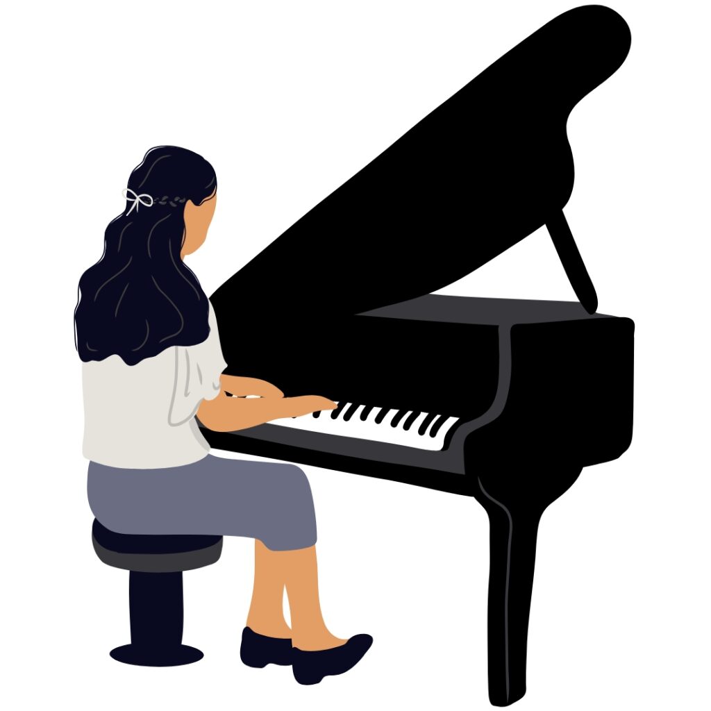 女性のピアノ教師